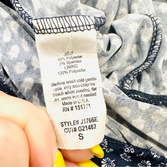 Stitch Fix Kaileigh Rica Knit Crop Navy Pattern Jumpsuit - Picture 8 of 8